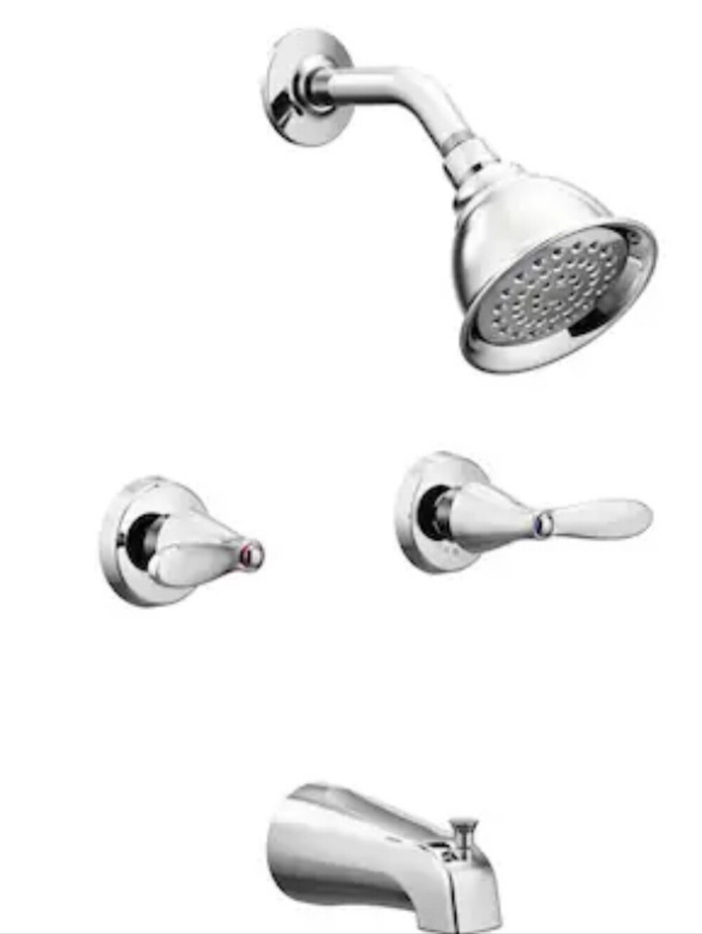 MOEN Adler 82602 Two Handle 1-Spray Tub and Shower Faucet in Chrome With Valve